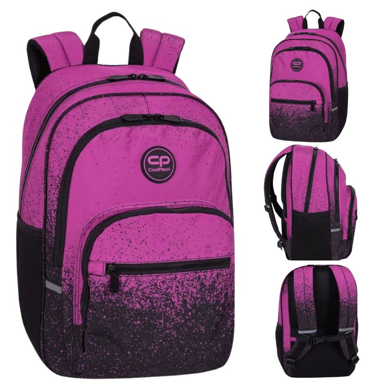 Coolpack Alfa Rucsac Școlar pentru Tineret pentru Școală Călătorie Uncompartimentat Roz Punctat