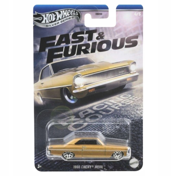 Hot Wheels Premium Fast & Furious Metalowe Autko Gumowe Opony Samochodzik Kolekcjonerski