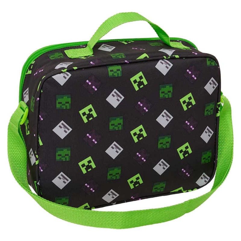 Safta Śniadaniówka Torba Termiczna Na Śnmiadanie Lunch Box Szkolny Dla Dzieci Minecraft 3D Wypukły