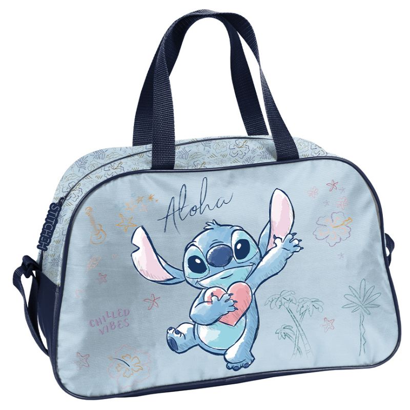 Paso Torba Sportowa Treningowa Podróżna Na WF Podróż Pojemna Dla Dzieci Stitch Aloha Niebieski