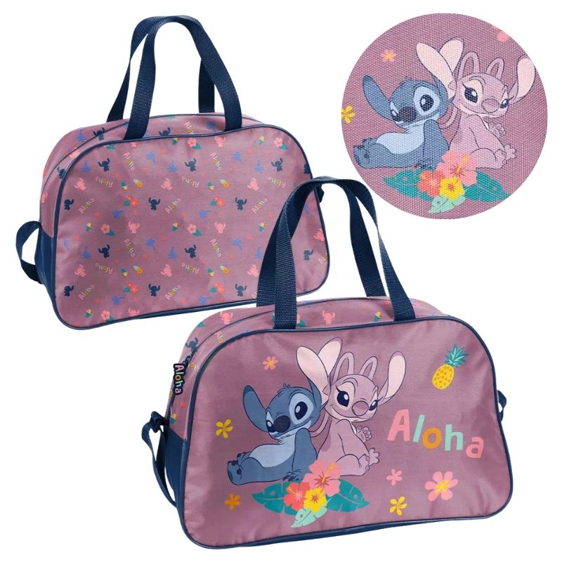 Paso Torba Sportowa Treningowa Podróżna Na WF Podróż Pojemna Dla Dzieci Stitch Aloha