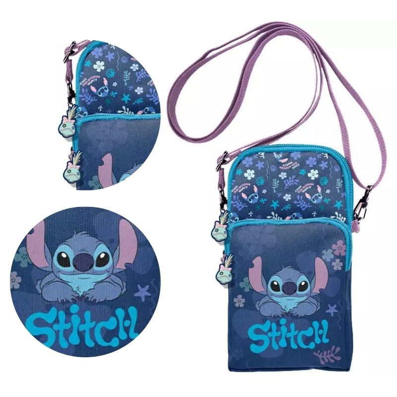 Paso Saszetka Na Telefon Torebka Na Szyję Na Sznurku Podręczna Stitch Coastal Cool