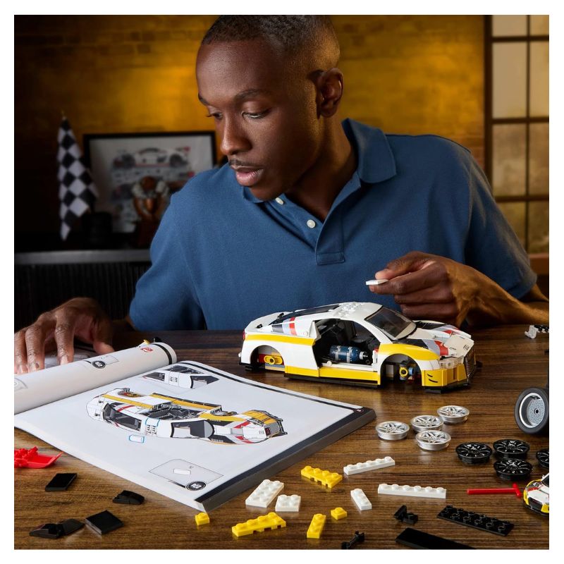 Klocki Hot Wheels Brick Shop Składany Samochód '15 Audi R8 Lms Autko Do Złożenia 10+
