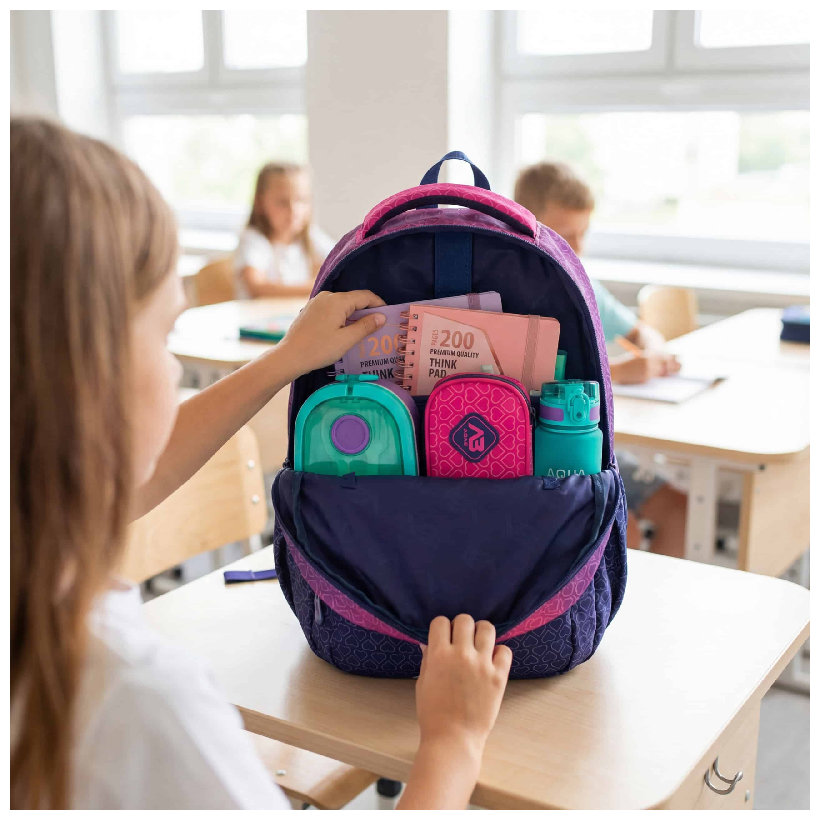 Astrabag Plecak Szkolny Trzykomorowy Pojemny Odblaski Lekki