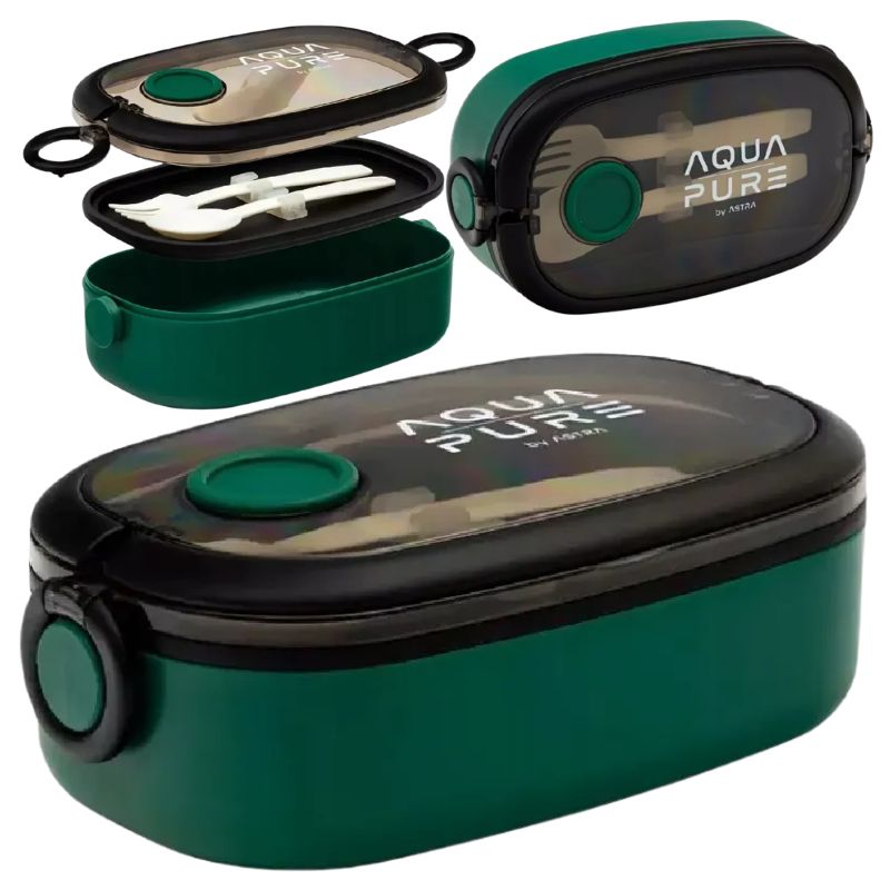Astra Aqua Pure Śniadaniówka Ze Sztućcami Zestaw Lunchbox + Sztućce Do Szkoły Szkolny