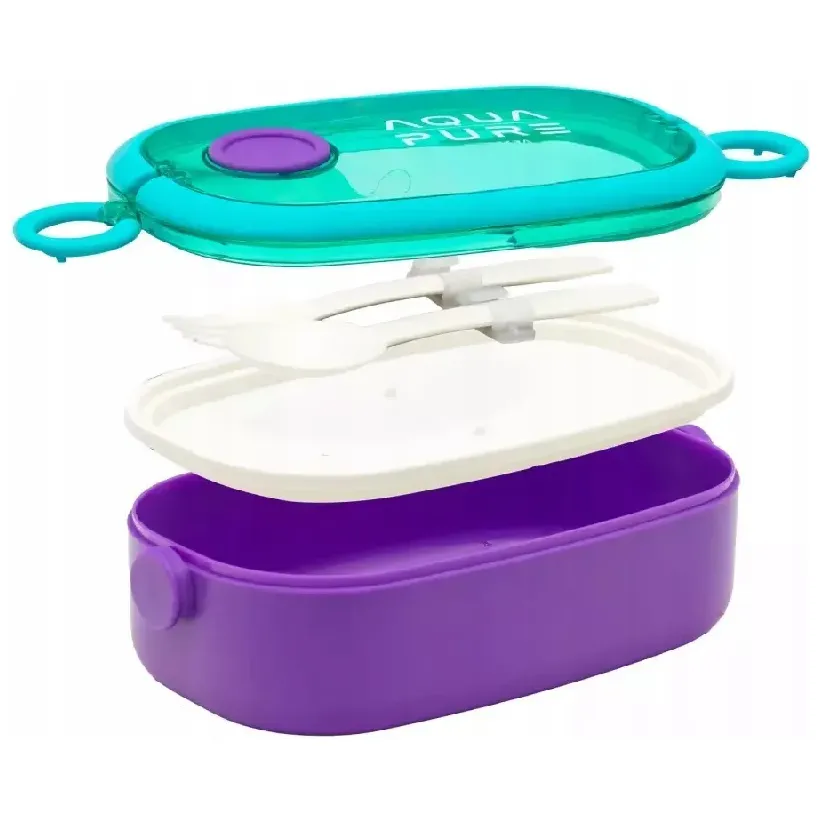 Astra Aqua Pure Śniadaniówka Ze Sztućcami Zestaw Lunchbox + Sztućce Do Szkoły Szkolny