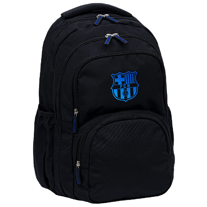 Astrabag Plecak Szkolny Trzykomorowy Pojemny Młodzieżowy Odblaski Lekki FC Barcelona Czarny