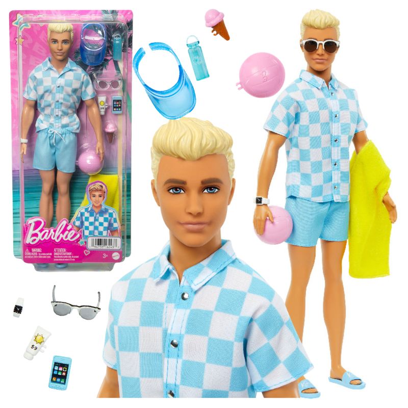 Barbie Kariera You Can Anything Lalka Ken Modowa Plażowa Wakacyjna Made To Move Na Plaży Ruchome Stawy Plażowicz Urlop 3+