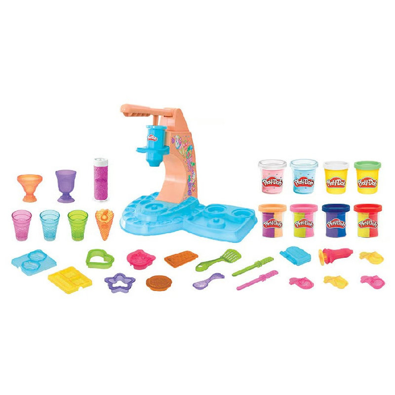 Play-Doh Kitchen Creations Ciastolina Masa Plastyczna Seria Kuchenna Zestaw Lody Lodziarnia Maszyna Do Lodów Akcesoria 3+