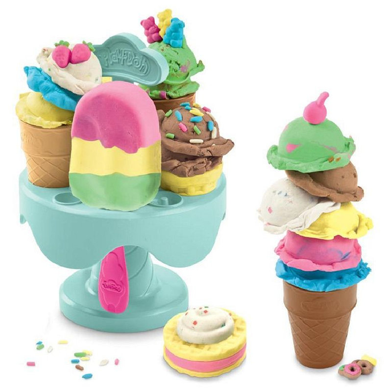 Play-Doh Kitchen Creations Ciastolina Masa Plastyczna Seria Kuchenna Zestaw Lody Lodziarnia Akcesoria 3+