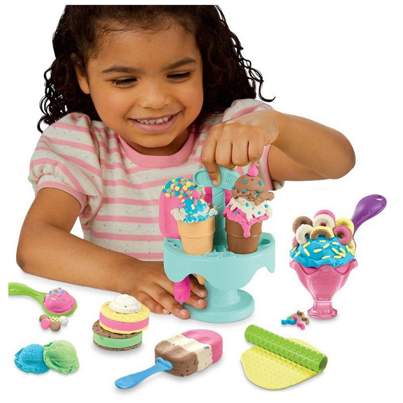 Play-Doh Kitchen Creations Ciastolina Masa Plastyczna Seria Kuchenna Zestaw Lody Lodziarnia Akcesoria 3+