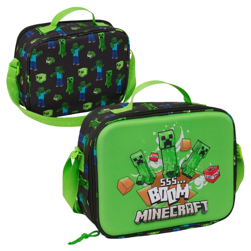 Safta Śniadaniówka Torba Termiczna Na Śniadanie Lunch Box Szkolny Dla Dzieci Minecraft