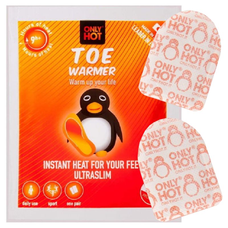 Only Hot Toe Warmer Ogrzewacze Do Palców U Stóp Turystyczne Grzejki Ogrzewacz Komplet 2 sztuki Do Plecaka Ewakuacyjnego Do 9h