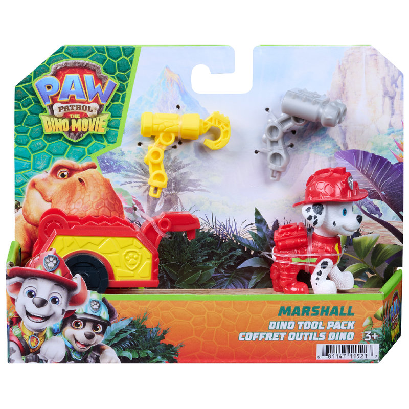 Psi Patrol I Dinozaury Dino Film Figurka Z Przyczepą + Akcesoria Marshall