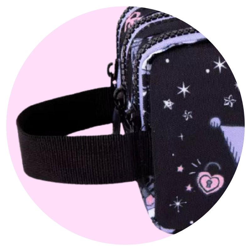 Piórnik Coolpack Kuromi Czarny Trzykomorowy Duży Szkolny Saszetka Dla Dziewczynki Pojemny