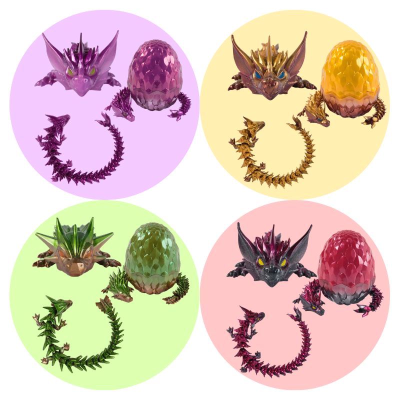 Crystalynx Dragons Kolekcjonerskie Jajo Dinozaura Figurka Dinozaura Dinozaur Model Kolekcjonerski Ruchoma Figurka Segmentowa