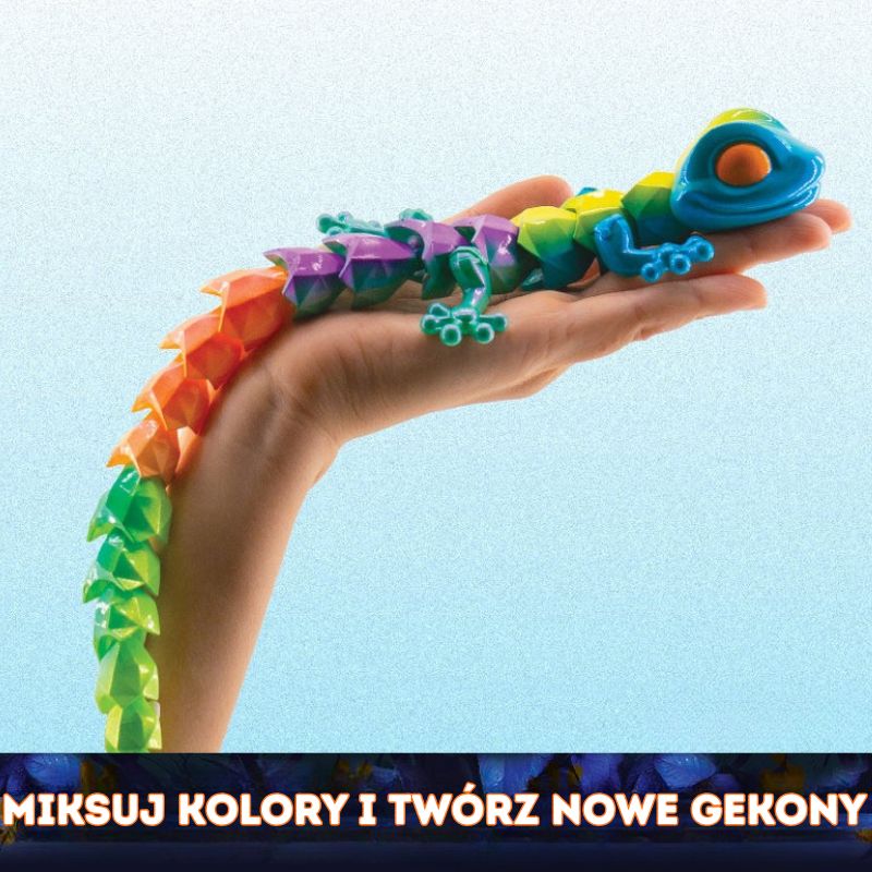 Crystalynx Gecko Kolekcjonerskie Jajo Gekona Figurka Gekon Model Kolekcjonerski Ruchoma Figurka Segmentowa
