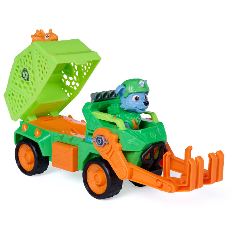 Psi Patrol i Dinozaury Dino Film Pojazd Krążownik Transporter Figurka Marshall + Dinozaur