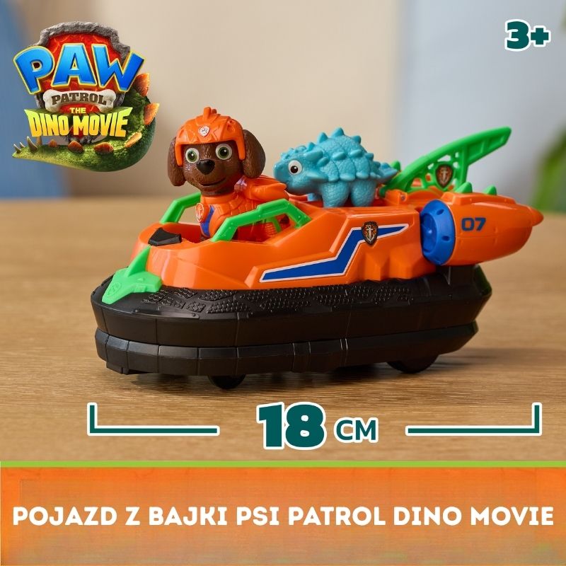  Psi Patrol i Dinozaury Dino Film Pojazd Krążownik Transporter Figurka + Dinozaur