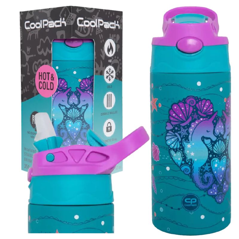 Butelka Termiczna Ze Stali Nierdzewnej Coolpack Seafish 350 ML Do Szkoły Dla Dzieci