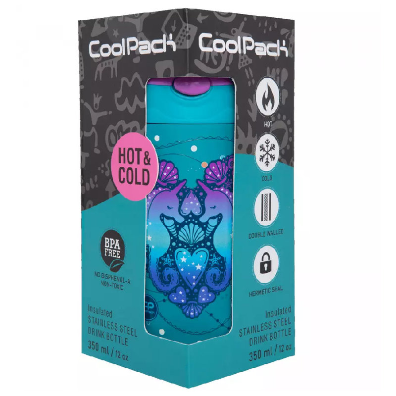 Butelka Termiczna Ze Stali Nierdzewnej Coolpack Seafish 350 ML Do Szkoły Dla Dzieci