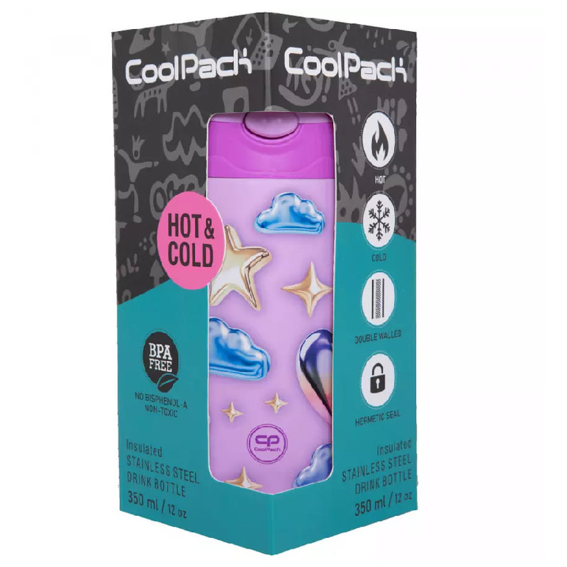 Butelka Termiczna Ze Stali Nierdzewnej Coolpack Balloons 350 ML Do Szkoły Dla Dzieci