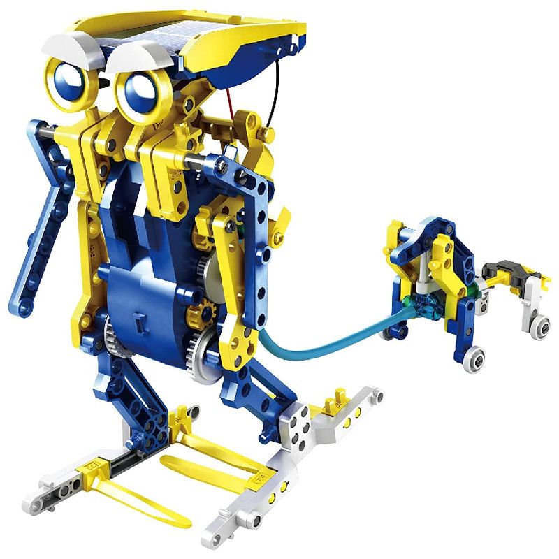 Robot Solar Pentru Copii Hidraulic Set Educațional de Construcție Blocuri 12 Roboți