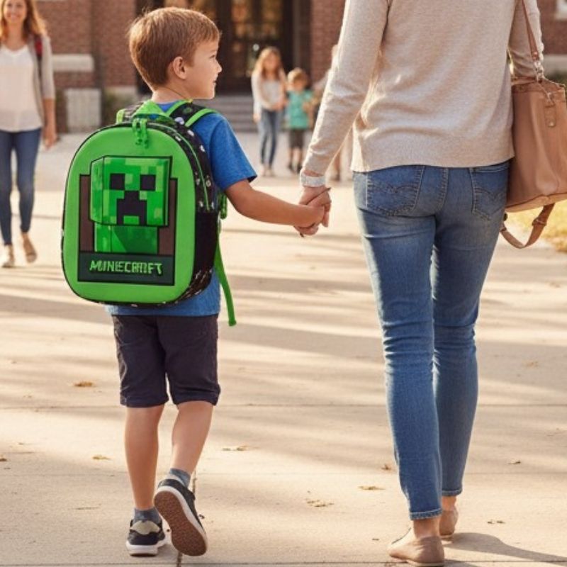 Rucsac Safta Școlar și Grădiniță Minecraft Pentru Școală și Grădiniță Pentru Copii, Spațios, Pentru Copii