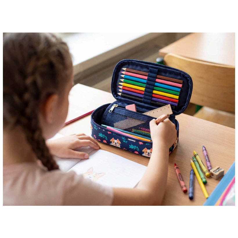 Set Școlar 3în1 Rucsac cu Trei Compartimente Spațios + Penar fără Echipament + Sac pentru Pantofi Sport
