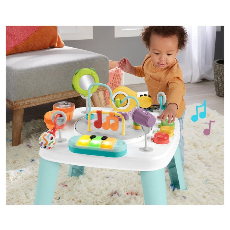 Masă educațională interactivă Fisher-Price pentru copii, multifuncțională 3în1 cu instrumente