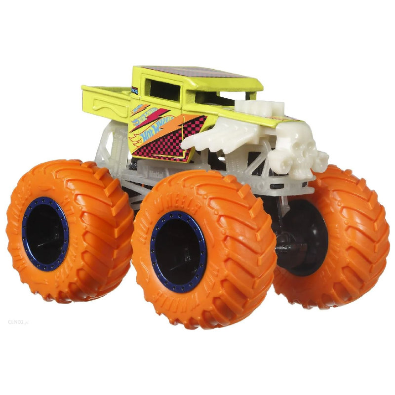Autko Hot Wheels Świeciące w ciemności Glow In The Dark Samochodzik Pojazd Bone Shaker HWC82