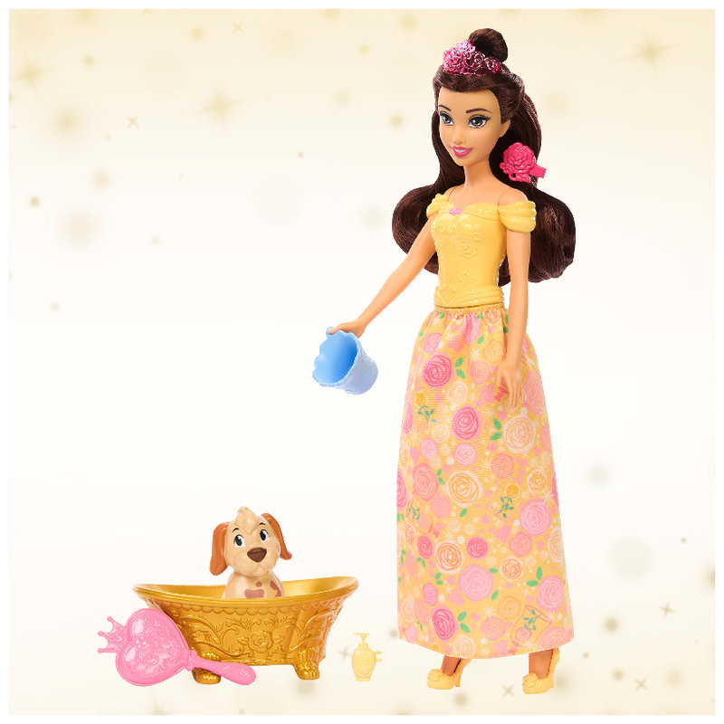 Păpușa Disney Princess Prințesa Belle din Frumoasa și Bestia Set Păpușă și Accesorii Figurină Mattel