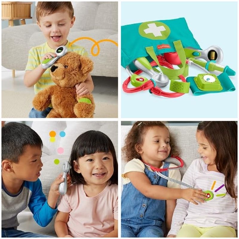 Set Medical Pentru Copii Fisher-Price Doctor Accesorii Pentru Micii Medici Stetoscop