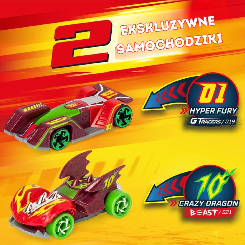 Vehicul Lansator T-Racers Dragon Jucărie Mașinuță Set Mare Mașină Dragon Mașinuțe