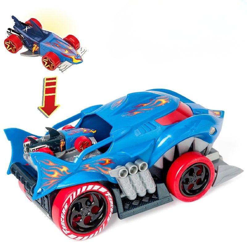 Vehicul Lansator T-Racers Shark Jucărie Mașinuță Mașină Mare Set Rechin Mașinuțe