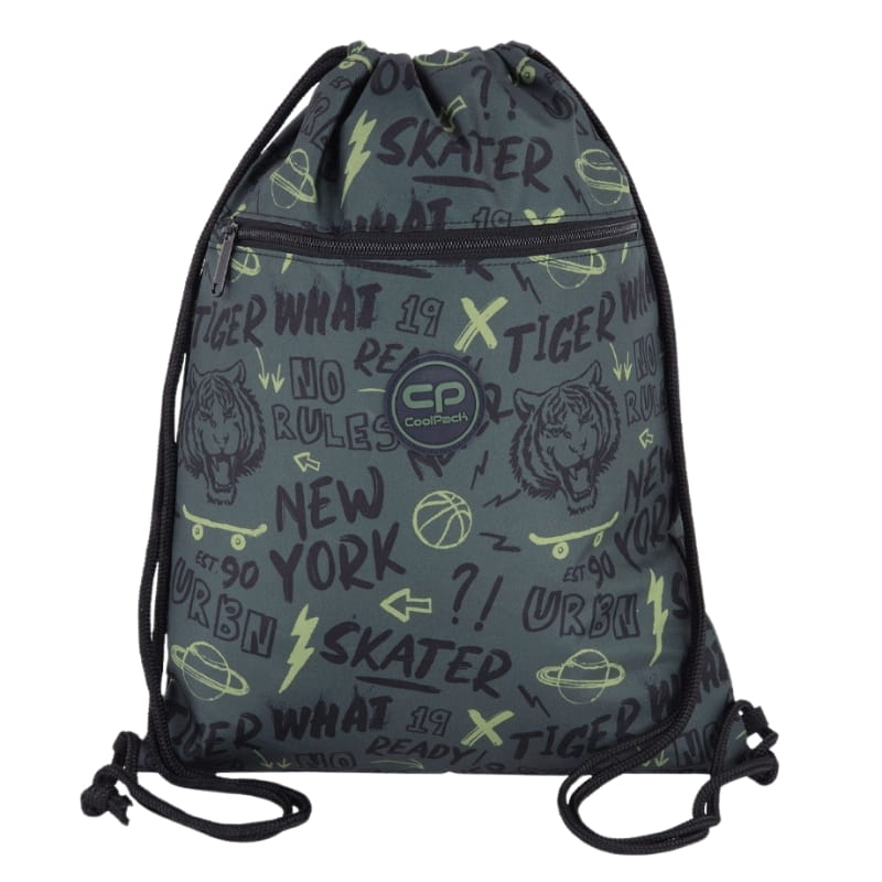 Set Școlar 3în1 Coolpack Rucsac Trei Compartimente Spațios + Penar Cu Clapetă + Săculeț Pentru Pantofi Sportivi WF Tiger