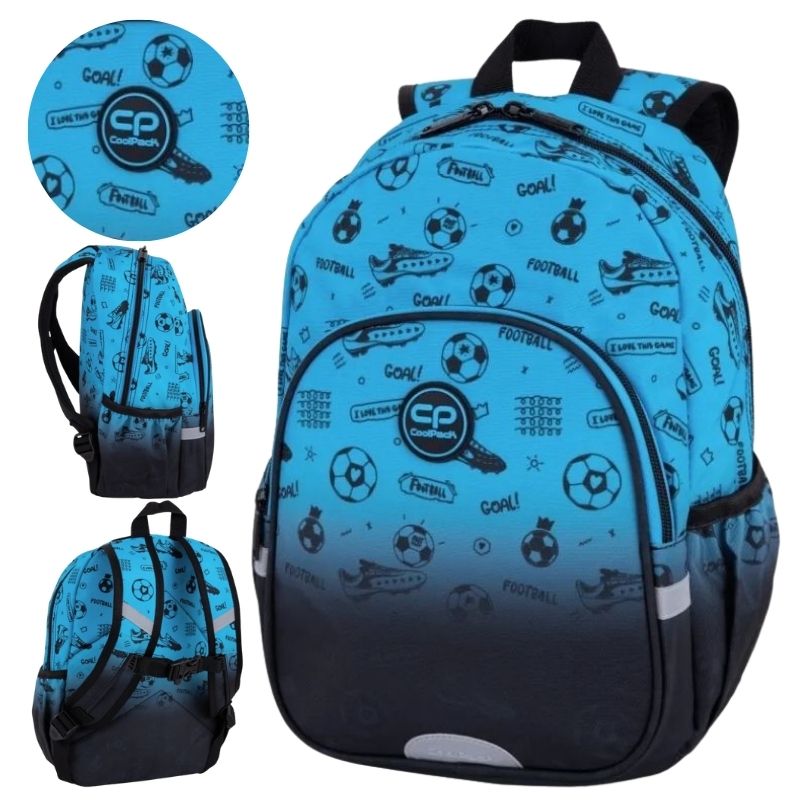  Rucsac Coolpack Toby Football Școlar Pentru Copii Spațios Pentru Școală