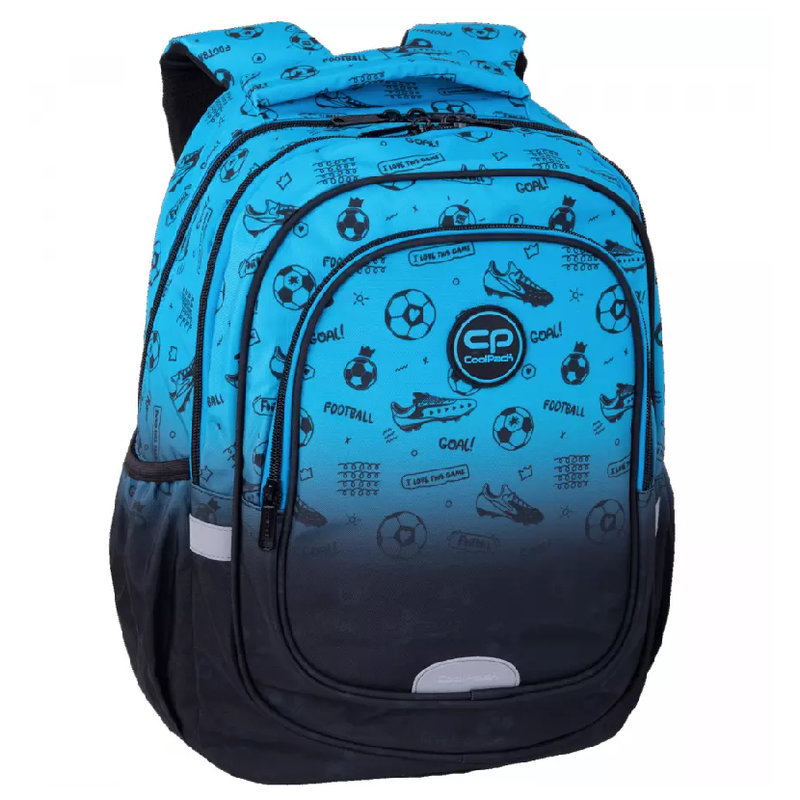 Rucsac Coolpack Fast Football 2T Gradient Blue Școlar pentru Adolescenți și Copii Spațios