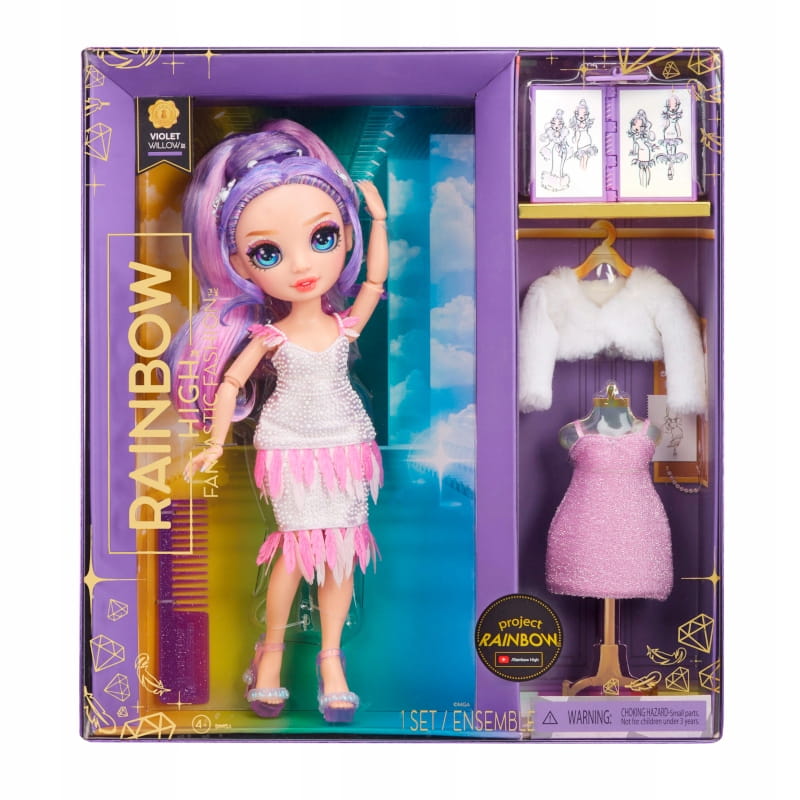 OUTLET! Rainbow High Fantastic Fashion Violet Willow Lalka Projekt Rainbow