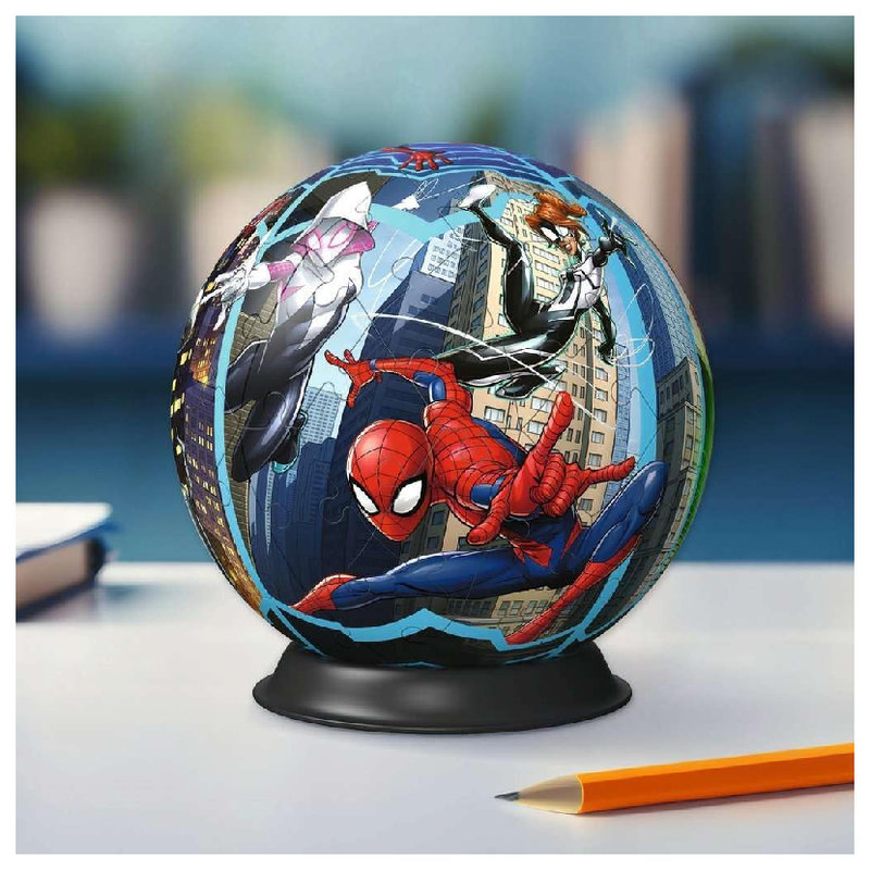  Ravensburger Puzzle 3D Marvel Spider-Man Model Przestrzenny Kula 72 Elementów 6+