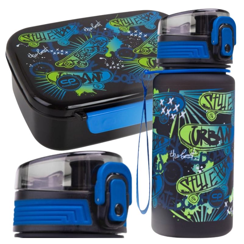 Zestaw Szkolny Śniadaniowy 2w1 CoolPack Bidon Brisk Mini 400ml + Lunchbox Śniadaniówka Z Przegródką FoodyX